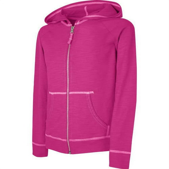 Hanes Girls' Slub Jersey Full-Zip Hoodie(Little Girls & Big Girls)