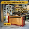 thumbnail image 2 of 24 Outlet Long Power Strip, Heavy Duty Metal Power Strip with 10 ft Long Extension Power Cord for Cabinet, Industrial, Commercial Home Wall Mount Power Strip, ETL listed (Black), 2 of 7