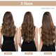 thumbnail image 3 of Extensiones de pelo sintético largo con clip, color marrón, con ondas y rizado, para mujer, 40 cm, tamaño ajustable, con diadema transparente, 3 of 4