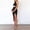 Black, variant on Women's Casual Tennis Dress for Everyday Wear Mid Length Sleeveless Ribbed Crew Neck Vest Split With Cut Out Detailing Black S