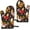 Cute Rooster Chickens, variant on Mid-Century Modern Art Cat Oven Mitts and Pot Holders, Fashion Heat Resistant Safe Cooking Baking Grilling BBQ Easy Washable Kitchen Oven Gloves Accessories