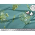thumbnail image 2 of Soimoi Blue Velvet Fabric Wheat & Clover Leaves Decor Fabric Printed Yard 58 Inch Wide, 2 of 3
