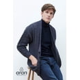 thumbnail image 5 of Irish Cardigan for Men 100% Premium Merino Wool Aran Sweater Made in Ireland, 5 of 9