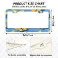 thumbnail image 3 of 2-Pack Aluminum License Plate Frame with 2 Holes for GM License Plate Cover with Free Screws Yellow Butterflies, 3 of 8