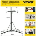 VEVORbrand Foldable Punching Bag Stand Height Adjustable Sandbag Rack