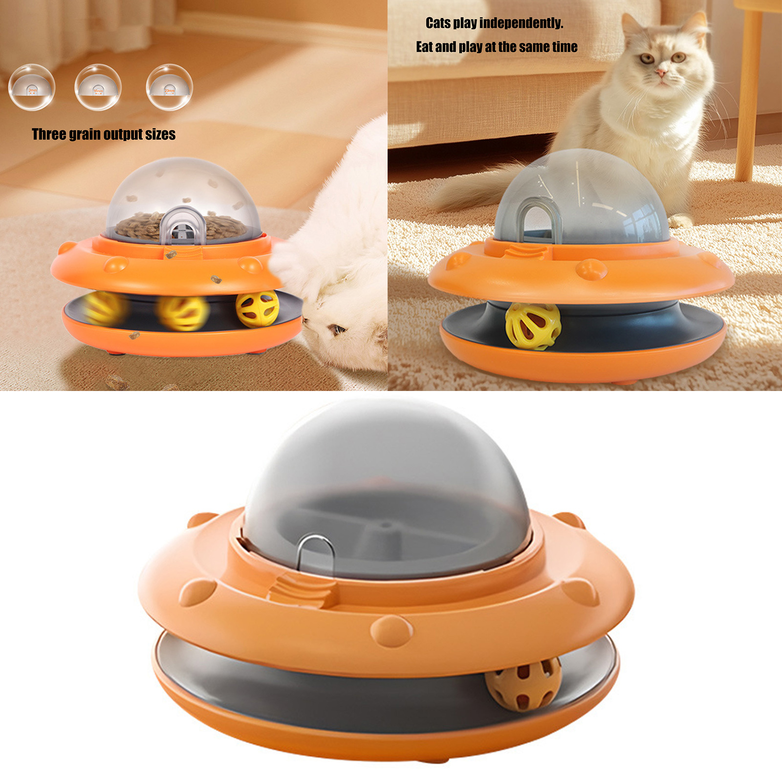 Automatic Cats Slow Feeders Interactively Treat Dispenser With Smarted Sensors And Release Holes