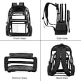 thumbnail image 5 of Heavy Duty Stylish Clear Backpack - 15L Large Transparent Bag with Adjustable Straps, Multiple Pockets & Compartments - Durable See-Through Plastic Clear Book Bag for School, Work - Rose Pink, 5 of 7