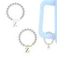 thumbnail image 2 of YoaNJYGR Ceramic Coffee Mug Set Solid Color Large Glass Coffee Cup in Coffee Set for 2 2PCS Stainless Steel 26 Letters Charm 26 Initial Cup Accessories Pearl Cup Handle Charm Lobster Clasp Chain, 2 of 5