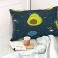 thumbnail image 6 of Kll Avocado In Space Pillow Covers Envelope Closure,Super Soft And Cozy Fuzzy Fleece Pillow Case Cover 16"X24", 6 of 9