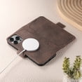 thumbnail image 5 of For iPhone 17 Pro Max Case Detachable Wallet Case with Card Holder, [2 in 1] PU Leather Flip Magnetic Closure Folio Case with RFID Blocking Folio Kickstand Shockproof Phone Cover,Brown, 5 of 10