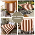 thumbnail image 6 of Burnt Orange Stripe Tapestry for Bedroom Wall Hanging Tapestry, Farmhouse Striped Abstract Art Ceiling Backdrop Tapestries Poster Blanket Wall Decor for Teens Room Living Room Dorm 39" x 59", 6 of 8