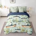 thumbnail image 2 of Homewish Big Bass Fish Bedding Comforter Set 7-Piece for Kids Children Teens,Fishing Theme King Bedding Sets,Lake House Ultra Soft Bed Sheets,Luxury Bedroom Decor,Reversible, 2 of 8