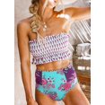thumbnail image 4 of Maillots de Bain Bandeau 2 Pièces Taille Haute pour Femmes, 4 of 6