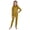 Gold, variant on Kids Girls Mock Neck Long Sleeve Metallic Shiny Unitard Gymnastics Dance Jumpsuit One Piece Catsuit Light Green 6