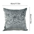 thumbnail image 3 of Cinvoph 18"x18" Velvet Throw Pillow Covers Decorative Pillow Cover Solid Minimalist Machine Washable Pillow Cases for Living Room Bed Car Office Decor, Gray, 3 of 6