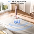 thumbnail image 7 of 42 Inch Tower Fan for Bedroom,90°Oscillating Tower Fan with Remote Control,LED Display Standing Floor Fan that Blow Cold Air for Indoors with 6 Speeds,4 Modes and 24-Hour Timer - Pink, 7 of 7