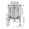 thumbnail image 2 of 13.25L Fruit Honey Presser Manual Honey Press Wax Cider Wine Fruit Press, 2 of 22