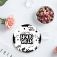 thumbnail image 4 of RYLABLUE Halloween Pumpkins and Castle Black Border Set of 6 Round Coaster for Drinks, Absorbent Ceramic Stone Coasters Cup Mat with Cork Base for Home Kitchen Room Coffee Table Bar Decor, 4 of 5