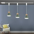 thumbnail image 6 of FSLiving J-Type Track Lights,Adjustable Wire Lamp,Modern Pendant Lighting Fixtures w/ Macaron Aluminum Shade for Kitchen Island,Bulb Not Included - Green, 6 of 7