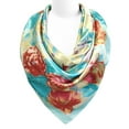 thumbnail image 3 of Wrapables? Silk Satin Floral 35 x 35 Inch Square Scarf, Roses, 3 of 6