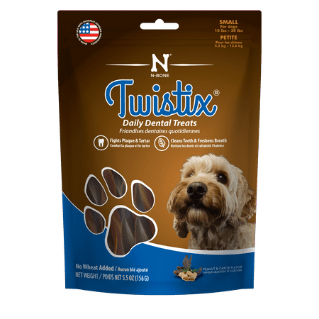 UPC: 0657546200649 | Twistix Dental Treats Dog Peanut & Carob SMALL 5.5 oz