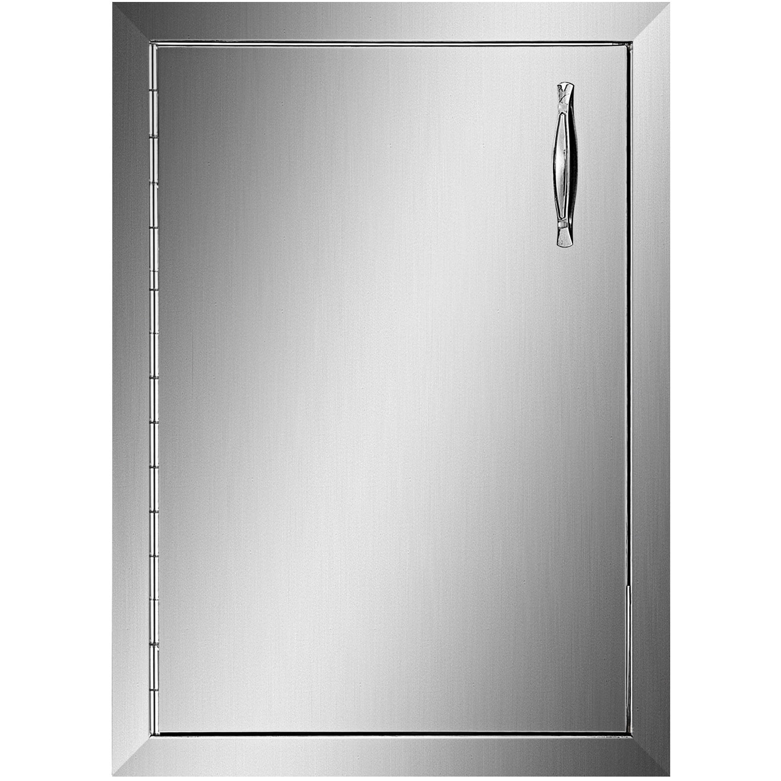 Mophorn BBQ Access Door 304 Stainless Steel BBQ Island Door Single Vertical Door Right-Hinged Access Door 14 Wx 20 H