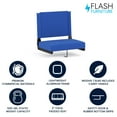 thumbnail image 2 of Flash Furniture Grandstand Comfort Seats by Flash - 500 lb. Rated Lightweight Stadium Chair with Handle & Ultra-Padded Seat, Blue, 2 of 16
