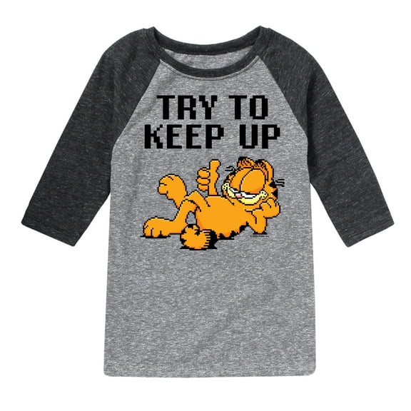 Garfield - Try To Keep Up - Toddler & Youth Raglan Graphic T-Shirt