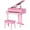 Rose, variant on HOMCOM Piano Moderne pour Enfants, 30 Touches, Ensemble de 2, Mini Jouet pour Enfant, Rose