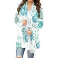 thumbnail image 2 of Cardigans pour Femmes à la Mode à Manches Longues Imprimé Floral Cardigan Veste Haut Mignon Cardigan en Liquidation, 2 of 6