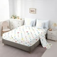 thumbnail image 5 of Feelyou Blue Initial D Letter Twin Bedding Sets 7-Piece, Modern Striped Abstract Bedding Comforter Set, Simple Fashion Style Reversible Sheet Sets, Ultra Soft Bedroom Decor, 5 of 8