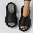thumbnail image 4 of KIJBLAE Couples Matching Thick Sole Non Slip Slide Slippers, Soft Indoor Outdoor Beach Pool Shower Casual Sandals Black 40-41, 4 of 9