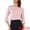 Dusty Pink, variant on DARING DIVA Women's Satin Boat Neck 3/4 Sleeve Business Shirt XS Purple