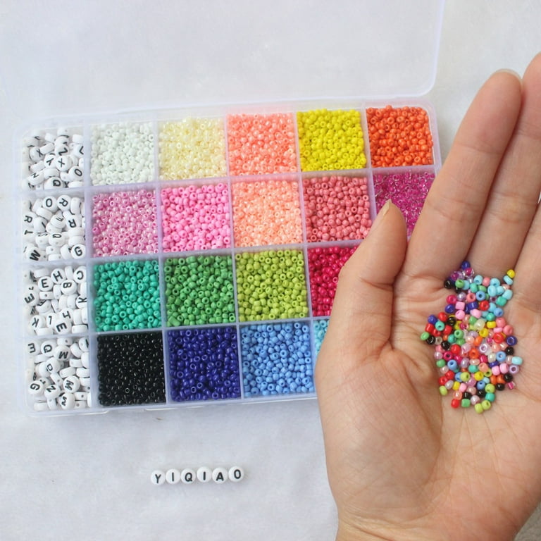 Colorful 6mm Round Beads for Jewelry Making Charm Bracelet Making Kit,  1000Pcs Acrylic Beads for Bracelets Making Kit DIY Bracelets for Couples  Lovers