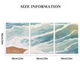 thumbnail image 3 of Shadudu Wave Beach Sky Canvas Wall Art Triptych Set for Home Office Decor, 12x16 Inches, Unframed 12"x16"x3pcs, 3 of 6