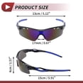 thumbnail image 4 of Gafas de montar Unique Bargains 1 juego PC Tri-acetel celulosa gafas de sol para motocross, ATV, lente azul plateado, marco azul negro, 4 of 7
