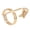 Golden, variant on Elegant White Gold Fingernail Guard Shield Protective Loop Ring Gemstone Embedded Metal Overlay - 10 inches / 25.4 cm
