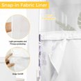 thumbnail image 6 of No Hook Shower Curtain Set with Snap in Liner, Summer Garden Watercolor Leaves Waterproof Bathroom Curtain with See Through Top Window, Ombre Eucalyptus Leaves Double Shower Curtains for Bathtub, 6 of 9