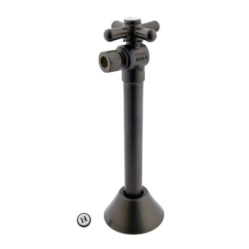 Kingston Brass Vintage 1/2" Sweat, 3/8" OD Compression Angle Shut-Off Valve with 5" Extension