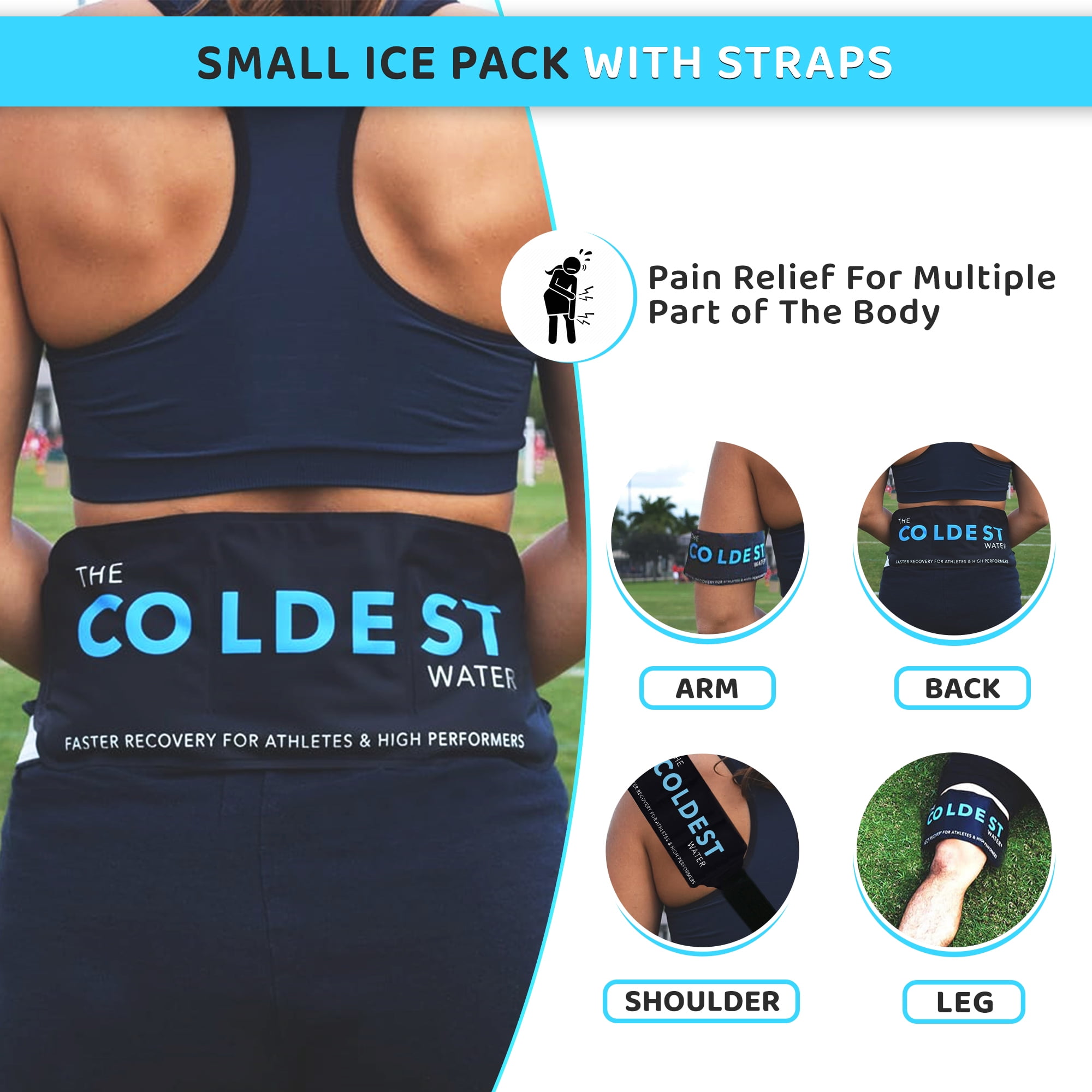 The Coldest Ice Pack Gel Reusable - Hot + Cold Therapy - Flexible Compress  Best for Back Pain Hip Shoulder Neck Ankle Sprain Recovery, Muscle Injury  Medical Grade (5.6 x 7.4) 