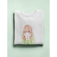 thumbnail image 3 of Manga Girl Flirty Smile Sweatshirt Women -Image by Shutterstock, Female 3X-Large, 3 of 4