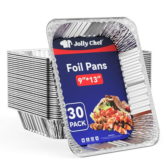 Sartén para asar Jolly Chef, 32 x 26 cm, papel de aluminio, 30 unidades