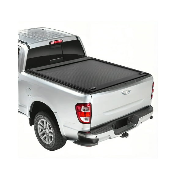 VEVOR Retractable Tonneau Cover, 5.5 ft Hard Retractable Tonneau Cover with Built-in Drainage Pipe for 2009-2024 Ford F-150 Crew Cab , Customized Hard Tonneau Cover with Double-Lock & T-Slot
