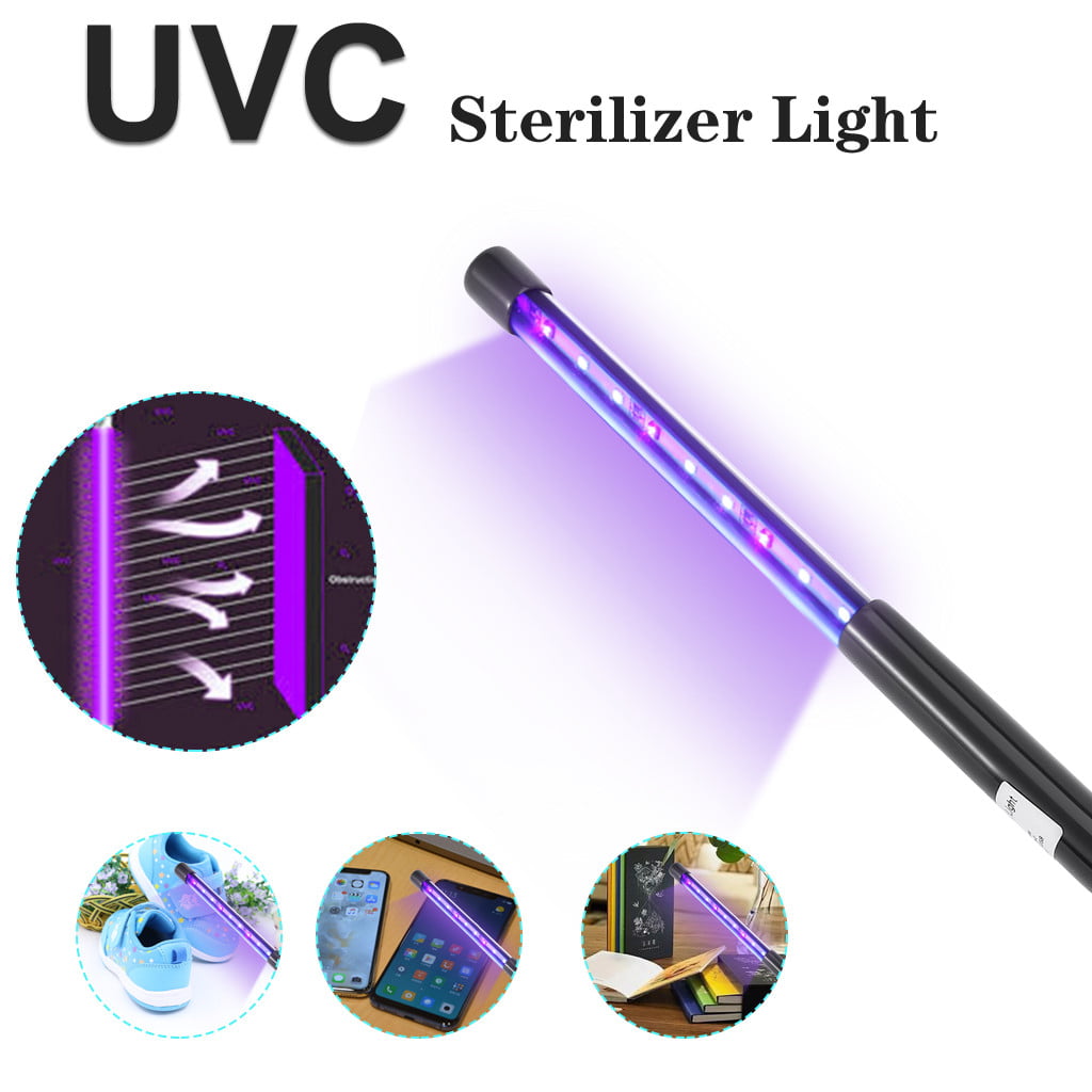 Portable LED UV Disinfection Lamp Tube Handheld UVC Sterilizer Germicidal Lights 