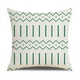 thumbnail image 5 of Light Blue Geometric Pillow Covers 18x18" Set of 4, Decorative Couch Pillow Cover for Sofa, Linen Cushion Case Outdoor Home Decoration, Green, 5 of 8