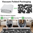 thumbnail image 6 of Lalado 5ft x 8ft Shag Area Rug, Soft Fluffy Indoor Tie-Dye Area Rugs for Living Room Bedroom Decor Carpet, Gray & White, 6 of 8
