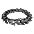thumbnail image 1 of kurtrusly Gothic Punk Bracelet Titanium Steel Dragon Scale Bangle 7.48 inches Black 8.26 Inch 1Set, 1 of 6