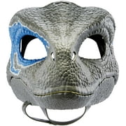 Jurassic World Velociraptor Blue Dinosaur Mask with Realistic Details