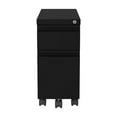 thumbnail image 2 of Hirsh 20" Deep Mobile Zip Pedestal File Cabinet 2 Drawer Box-File, Holds Letter or Legal Hanging Folders, Black, 2 of 5