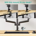 thumbnail image 3 of Soporte Monitor Triple WALI Negro con Resorte de Gas Ajustable VESA 75 & 100mm, 3 of 9